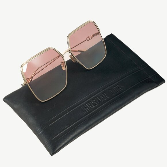 Christian Dior EverDior S1U Gold-Tone Square Sunglasses - Picture 11 of 11